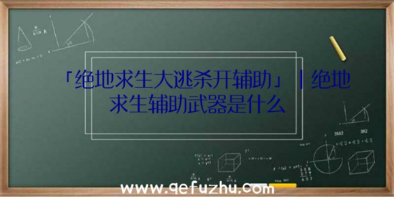 「绝地求生大逃杀开辅助」|绝地求生辅助武器是什么